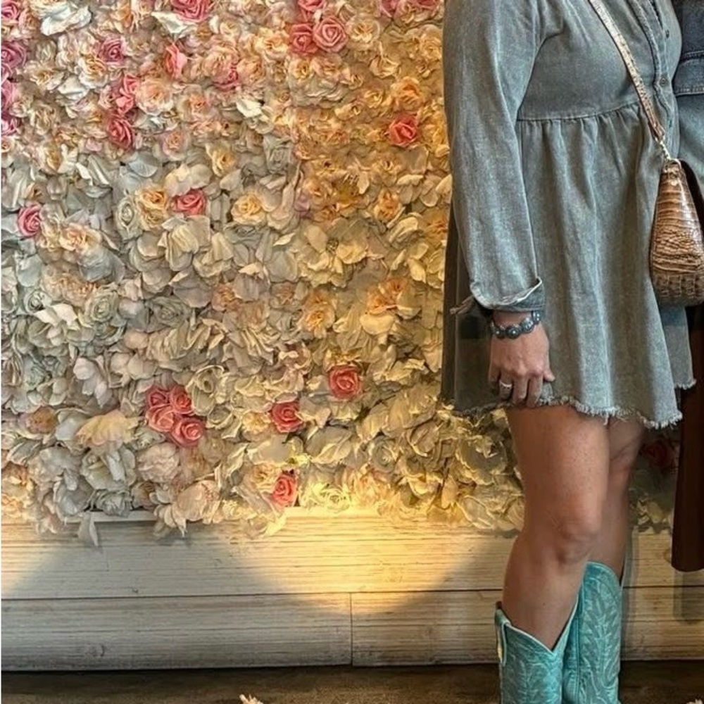 Gray Long-Sleeve Dress